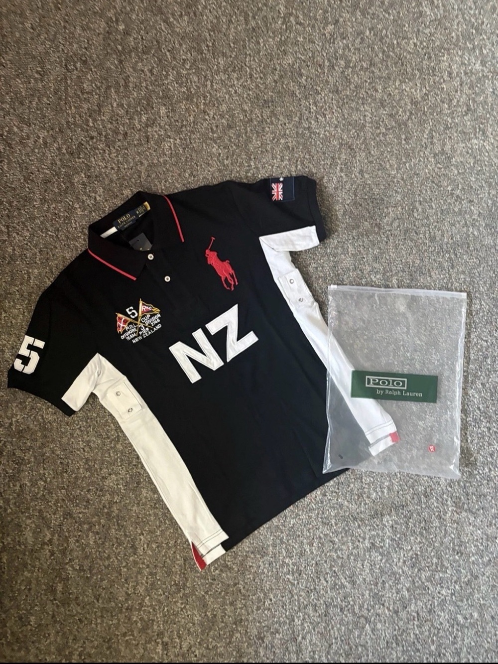 Polo Ralph Lauren RLX New Zealand Colorblock Polo Embroidered Logo Men’s L